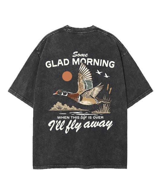 Some Glad Morning Double Sided Unisex Washed Christian T-shirt