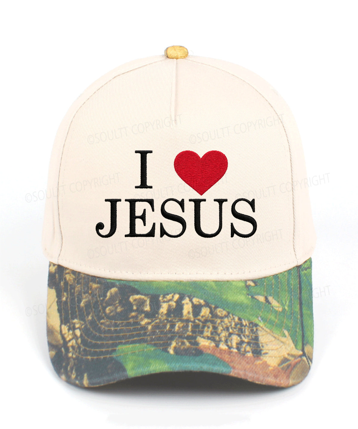 I Love Jesus Embroidered Christian Trucker Hat