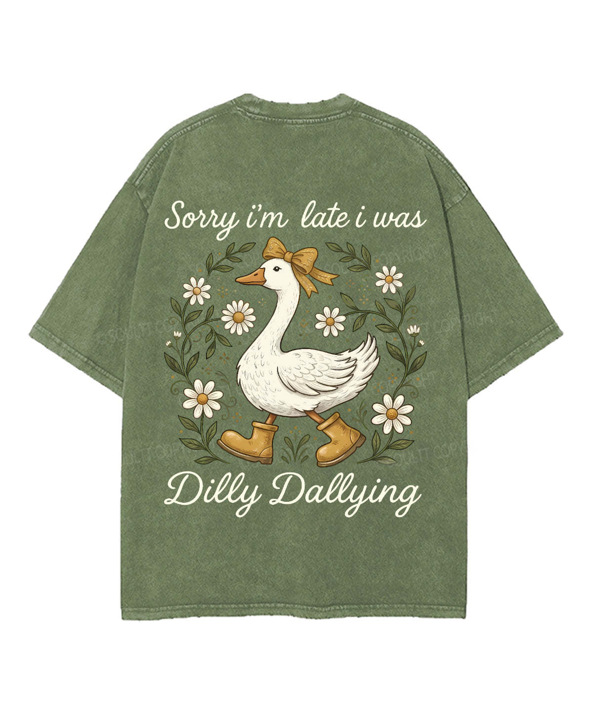 Sorry I’m Late, His Timing Not Mine Double Sided Unisex Washed Christian T-shirt