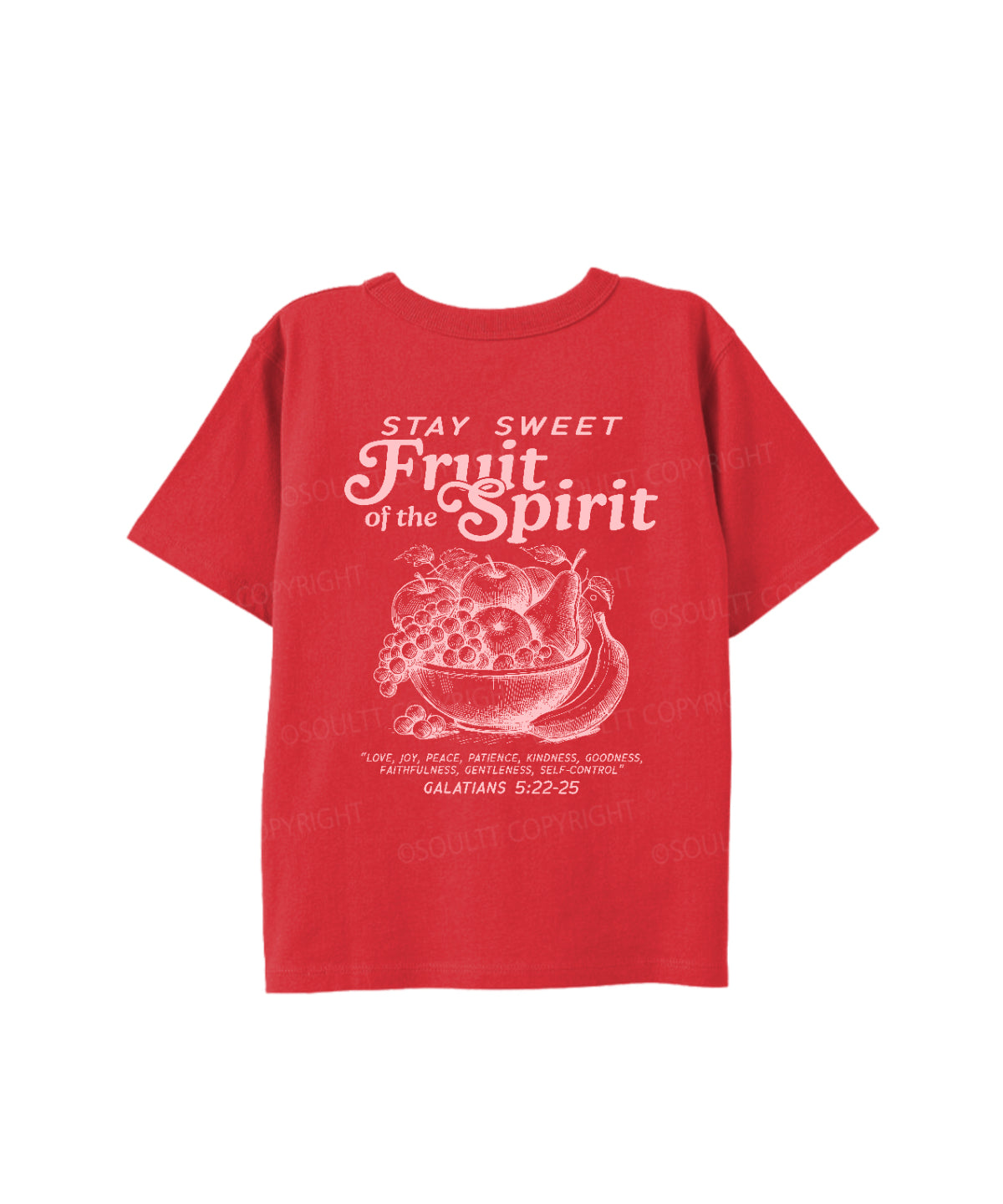 Kids Fruit Of The Spirit Double Sided Cotton Christian T-shirt