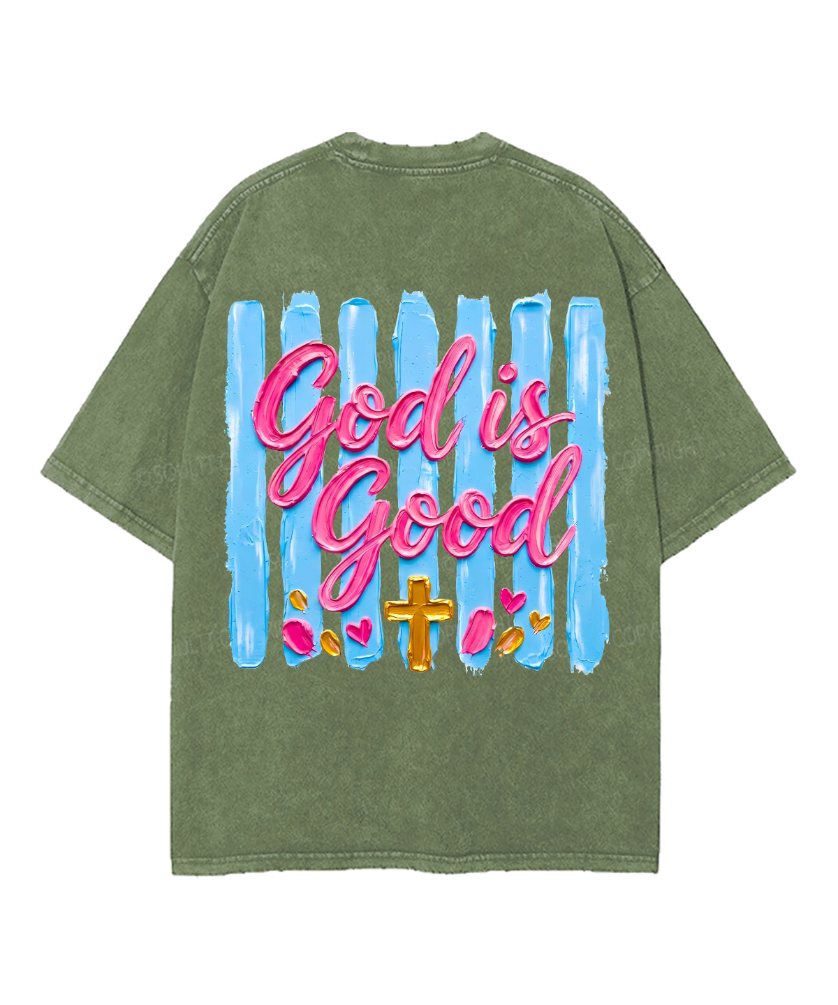 God Is Good Double Sided Unisex Washed Christian T-shirt