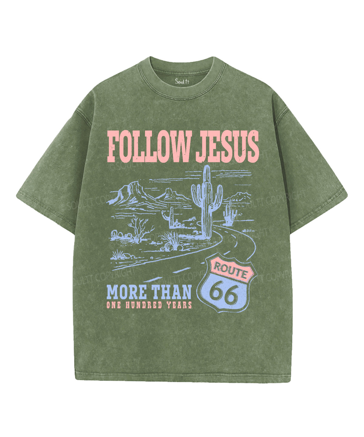 Follow Jesus Unisex Washed Christian T-shirt