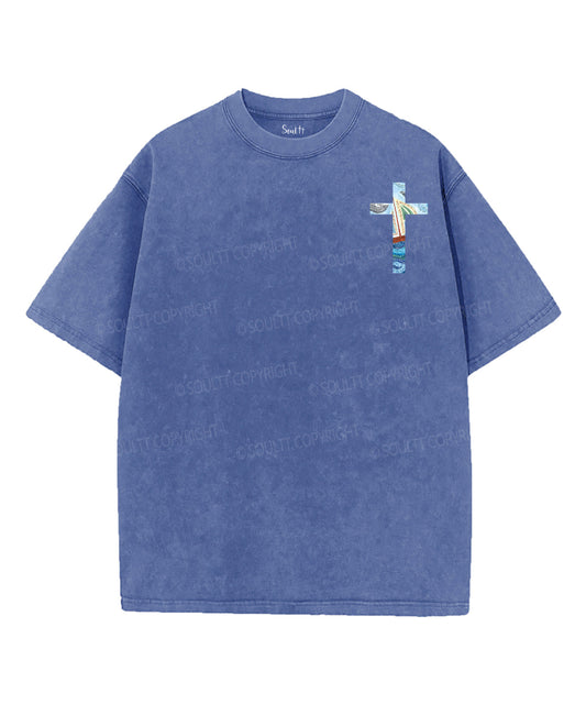 Trust The God Double Sided Unisex Washed Christian T-shirt
