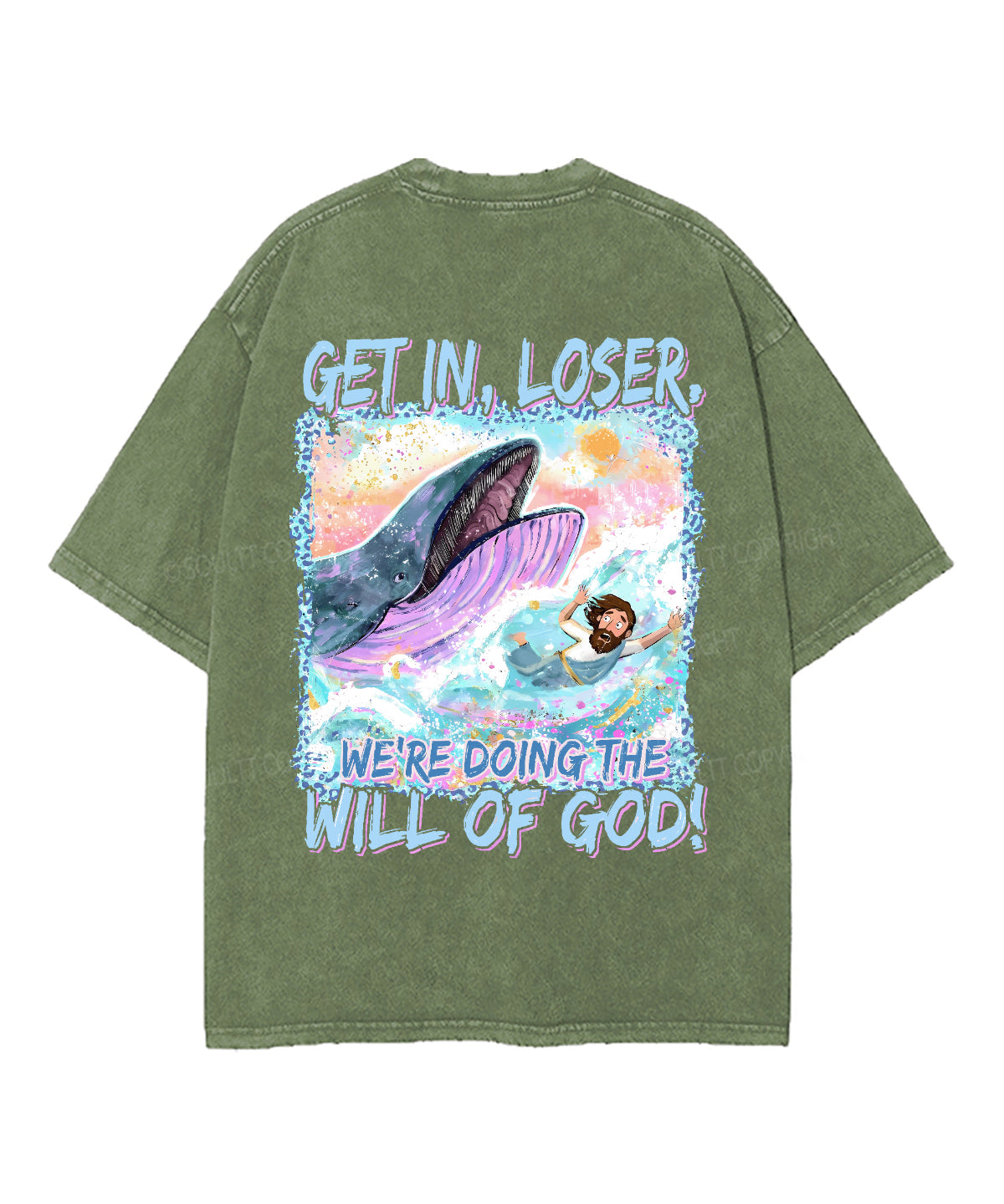 We're Doing The Will Of God Double Sided Unisex Washed Christian T-shirt