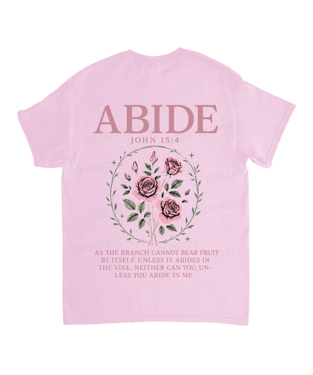 Abide Double Sided Unisex Cotton Christian T-Shirt