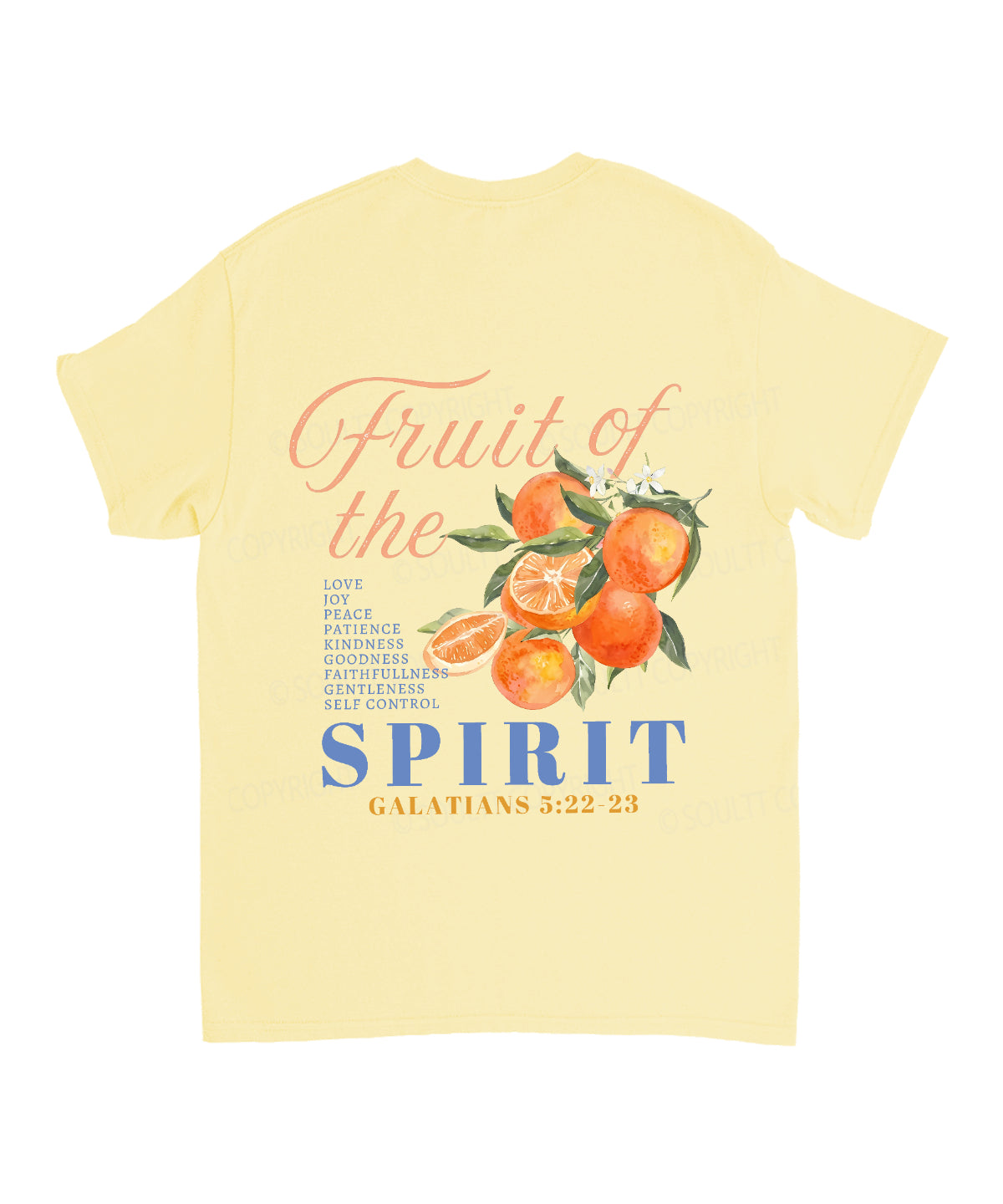 Fruit Of The Spirit Double Sided Unisex Cotton Christian T-Shirt