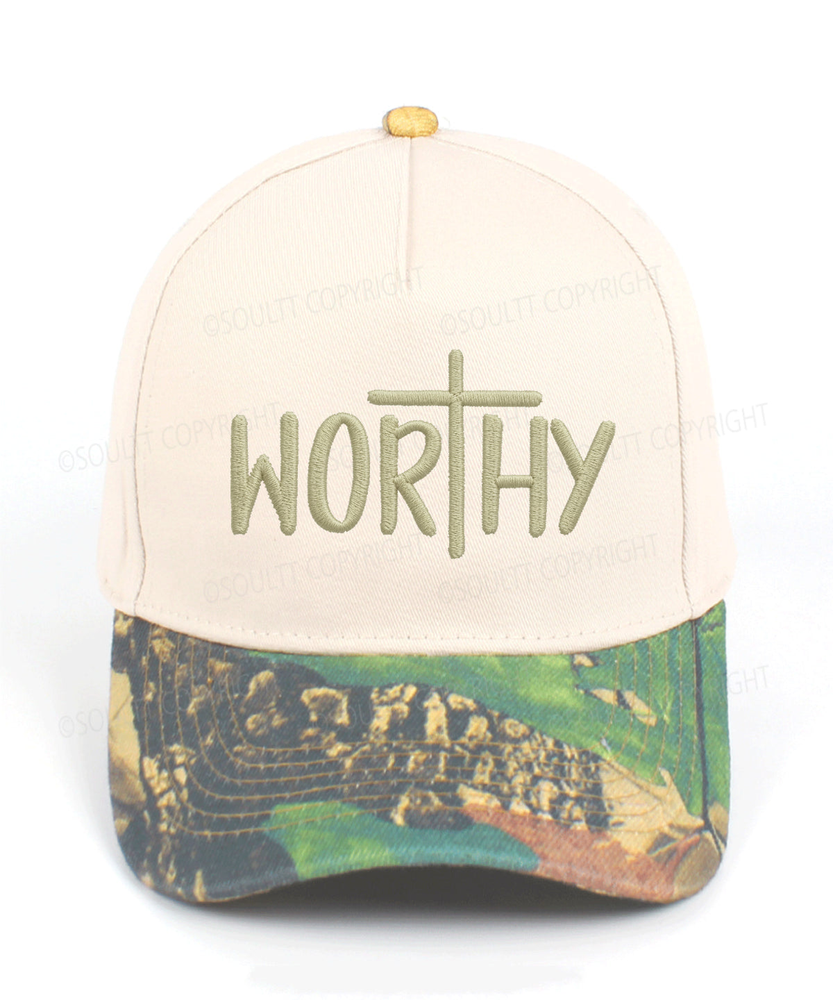 Worthy Embroidered Christian Trucker Hat