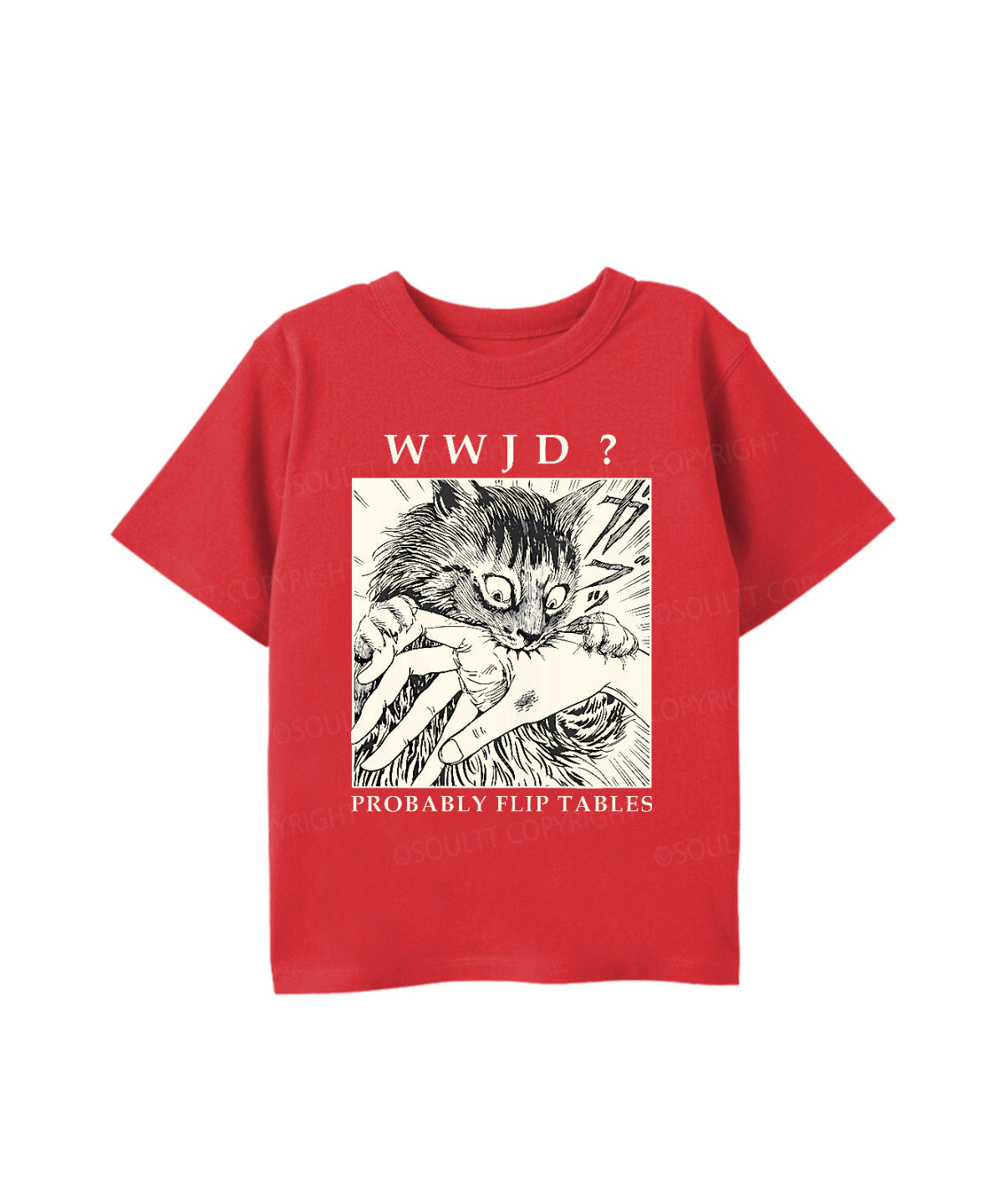 Kids WWJD? Probably Flip Tables Cotton Christian T-shirt