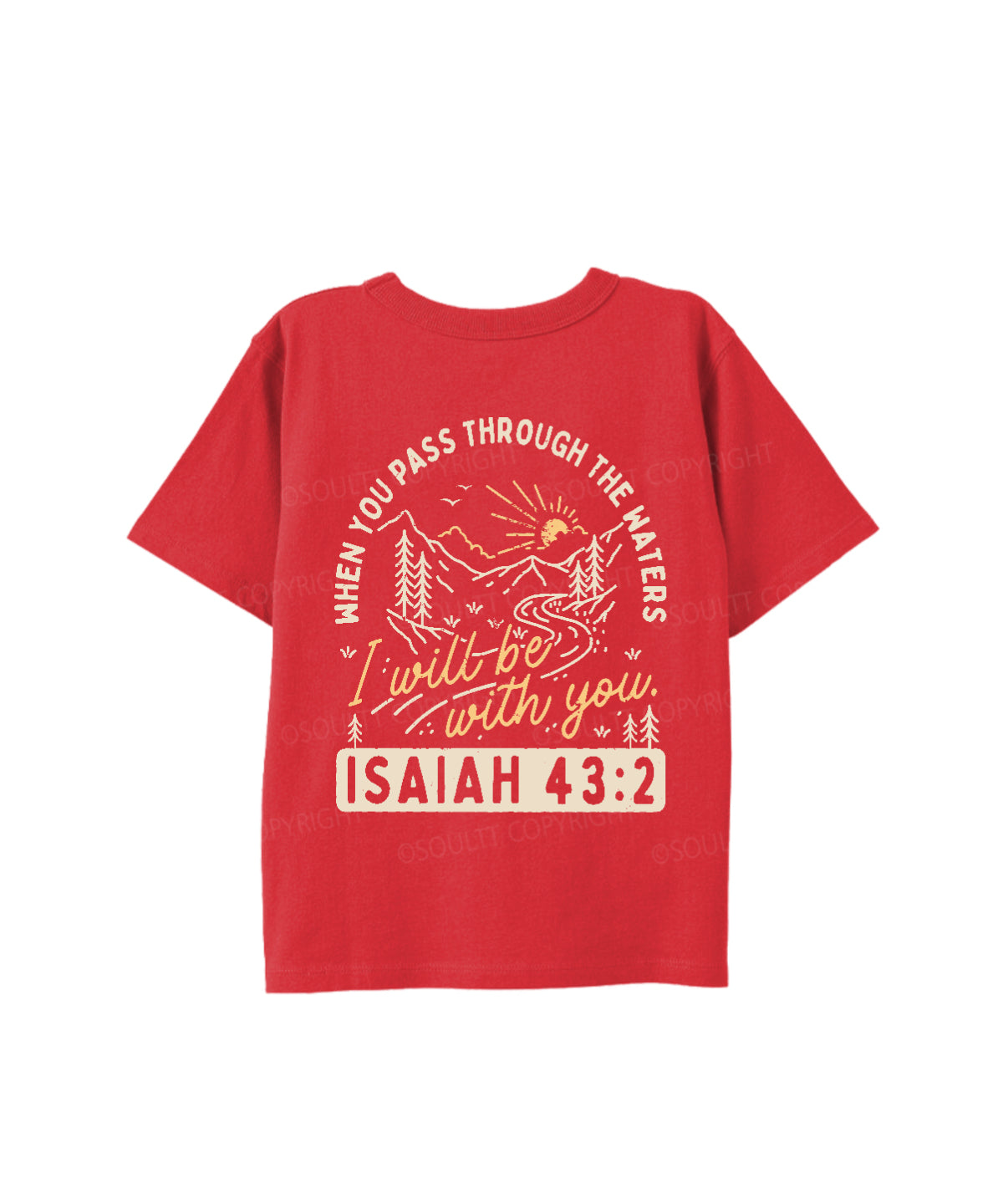 Kids I Will Be With You Double Sided Cotton Christian T-shirt