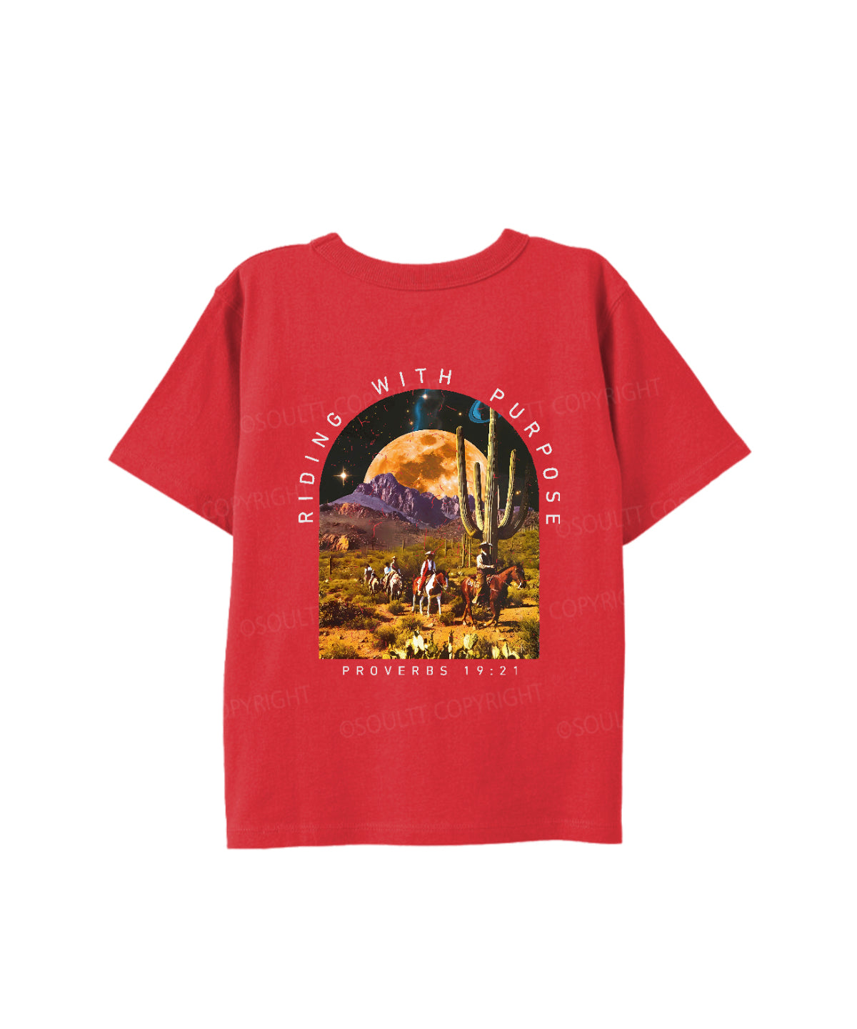 Kids Riding With Purpose Double Sided Cotton Christian T-shirt