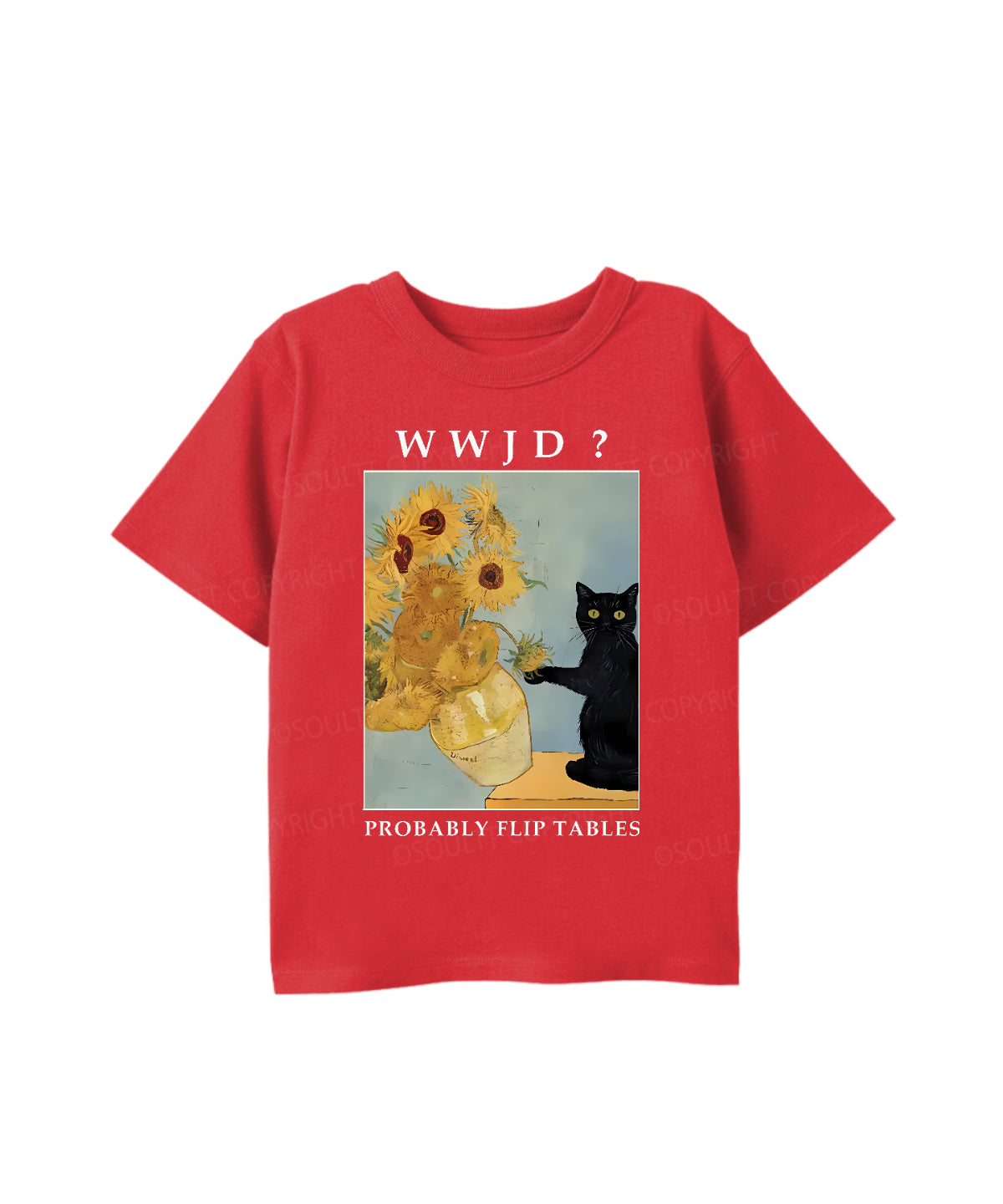 Kids WWJD? Probably Flip Tables Cotton Christian T-shirt