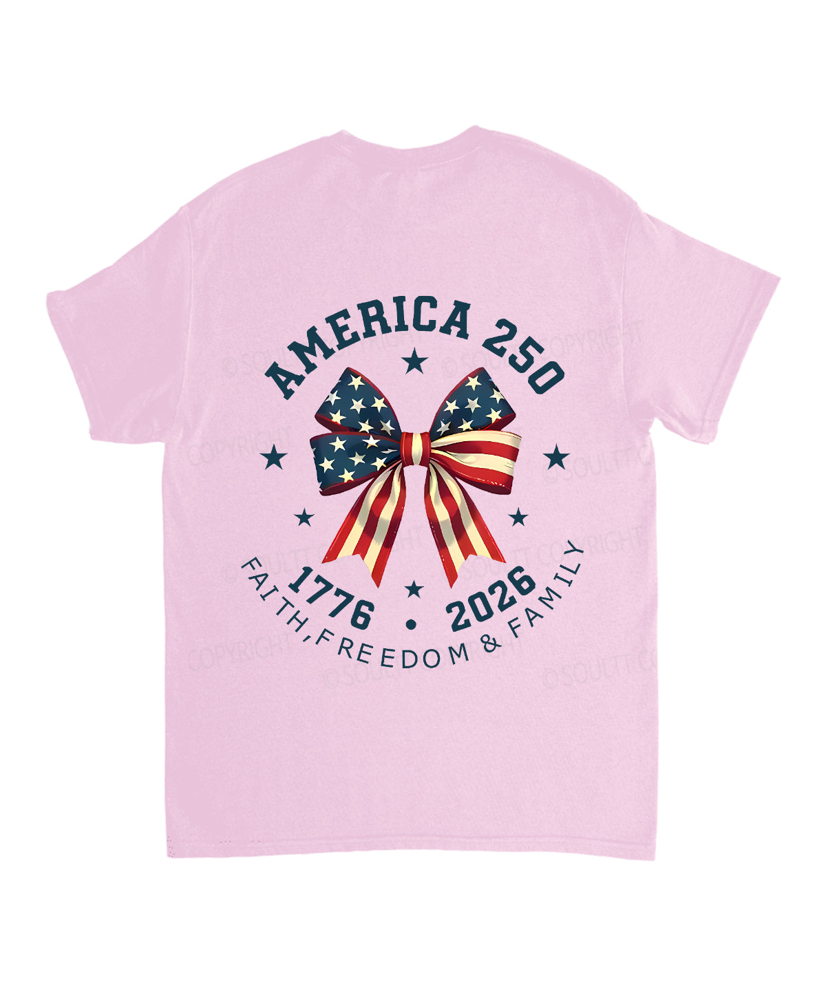 250 Years America Anniversary Double Sided Unisex Cotton Christian T-Shirt