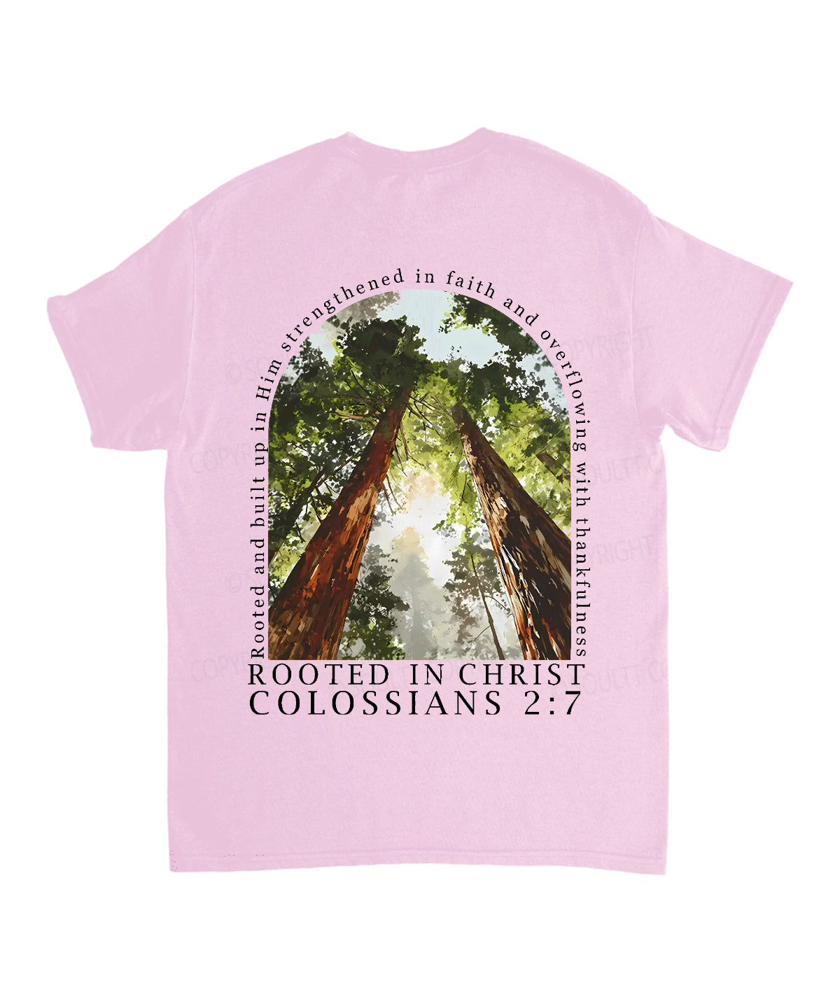 Rooted In Christ Double Sided Unisex Cotton Christian T-Shirt