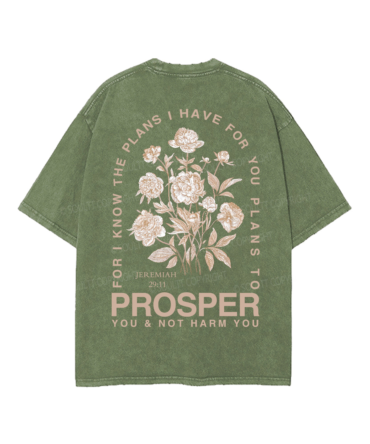 The Plans I Hane For You Double Sided Unisex Washed Christian T-shirt
