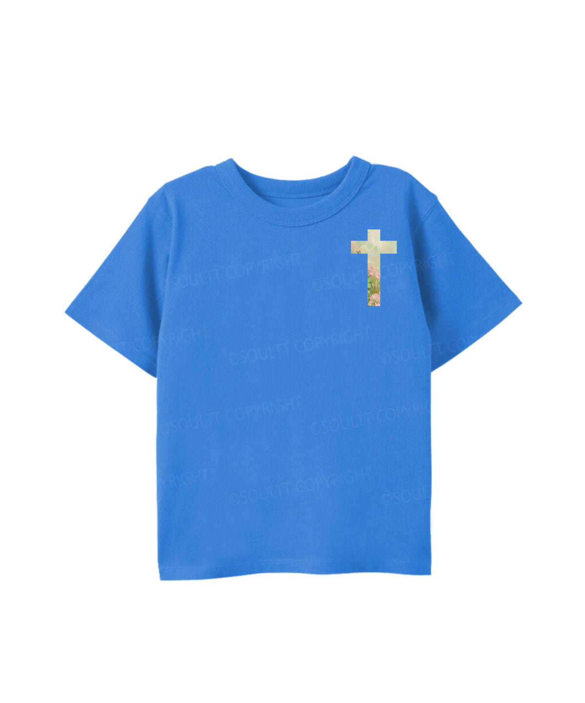 Kids No Lucky Simply Blessed St. Patrick's Day Double Sided Cotton Christian T-shirt