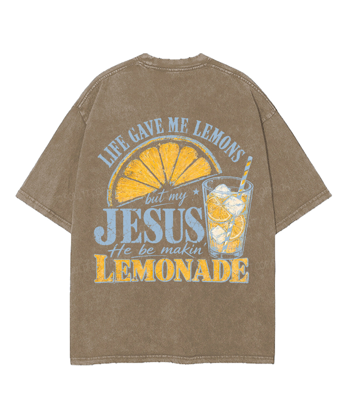 Life Gave Me Some Lemons Double Sided Unisex Washed Christian T-shirt
