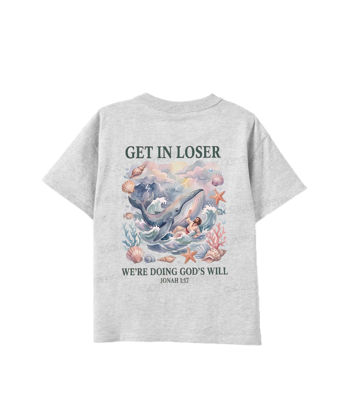 Kids We're Doing God's Will Double Sided Cotton Christian T-shirt