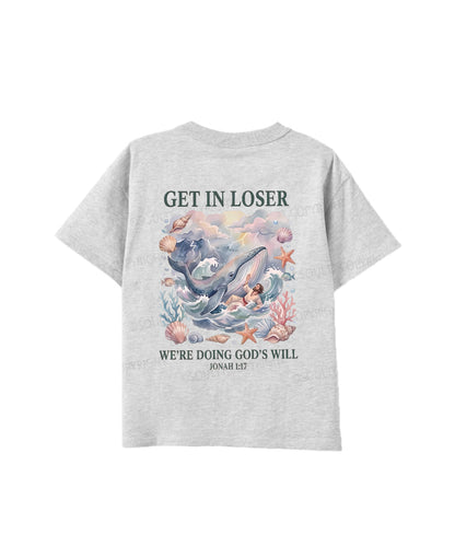 Kids We're Doing God's Will Double Sided Cotton Christian T-shirt