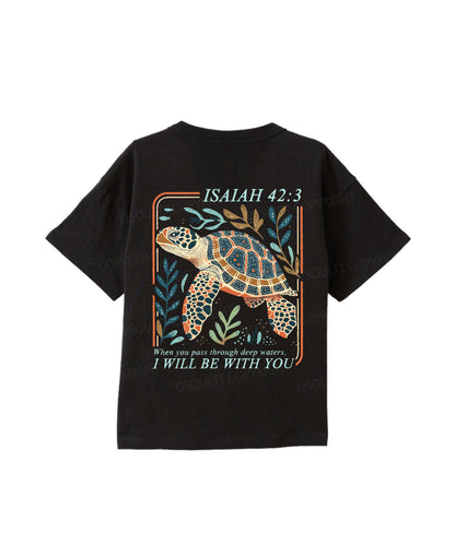 Kids I Will Be With You Double Sided Cotton Christian T-shirt