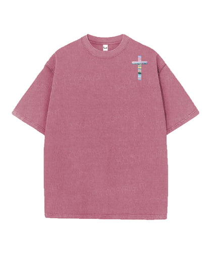 He Heals The Brokenhearted Double Sided Unisex Christian Washed T-Shirt & Shorts
