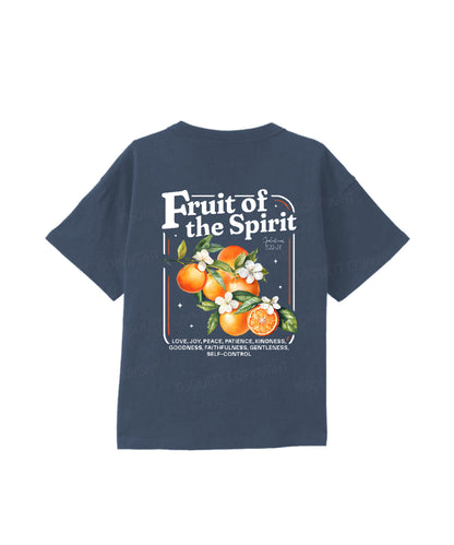 Kids Fruit Of The Spirit Double Sided Cotton Christian T-shirt