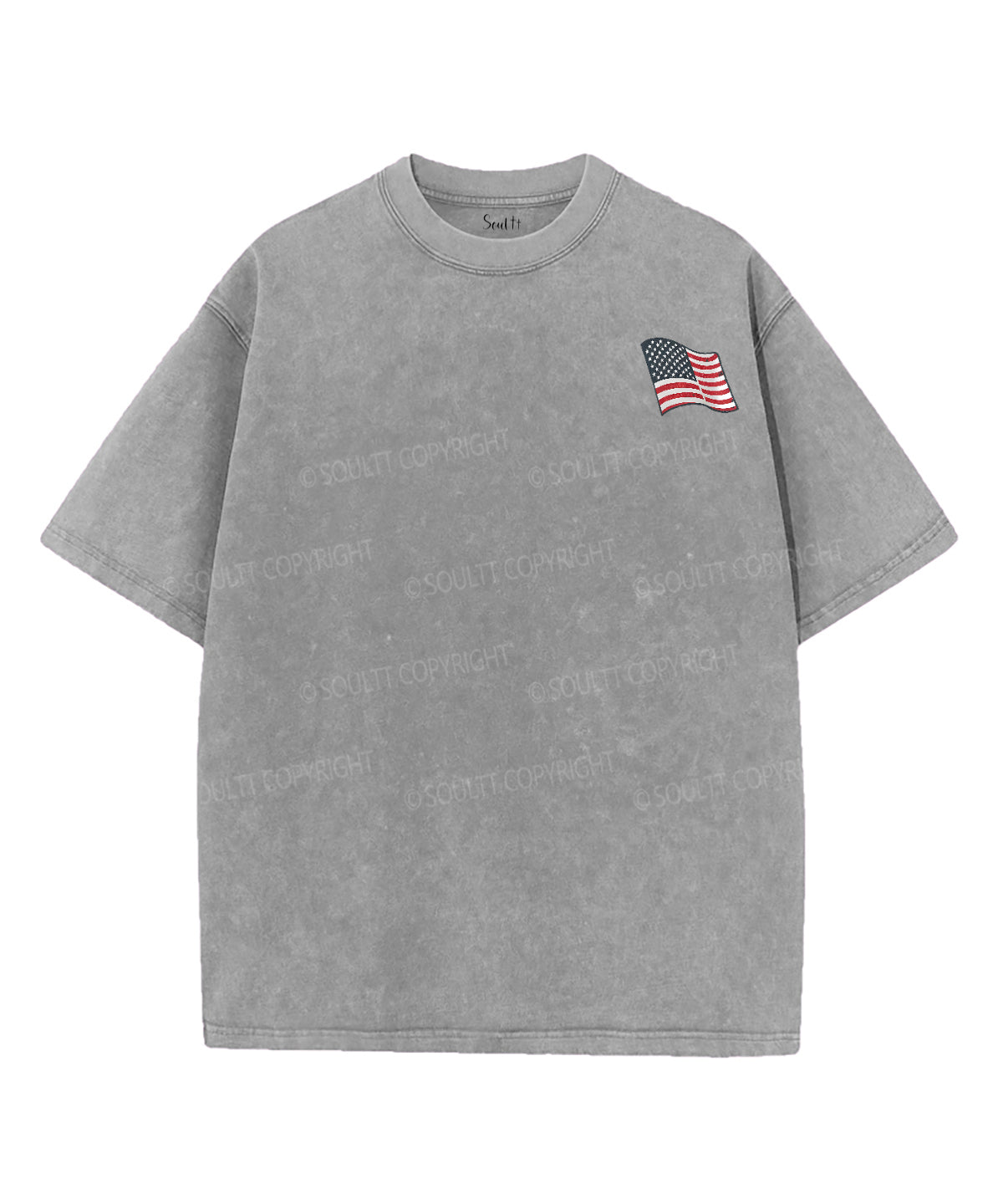 She Loves Jesus And America Too Double Sided Unisex Washed Christian T-shirt
