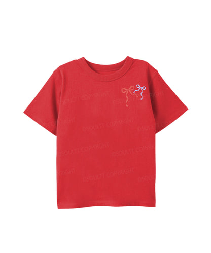 Kids Land Of The Free Because Of The Brave Double Sided Cotton Christian T-shirt