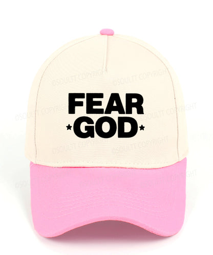 Fear God Embroidered Christian Trucker Hat