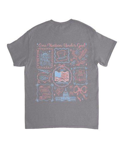 One Nation Under God Double Sided Unisex Cotton Christian T-Shirt