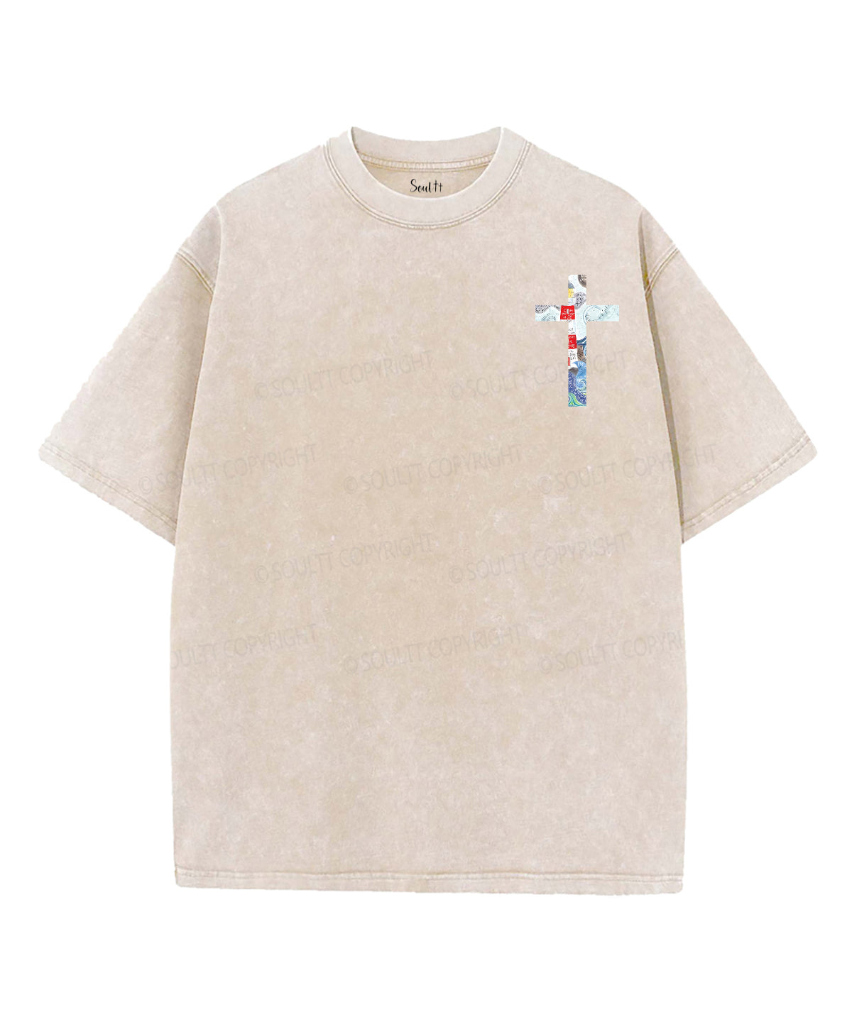 Light Of The World Double Sided Unisex Washed Christian T-shirt