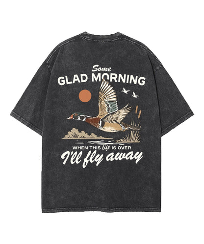 Some Glad Morning Double Sided Unisex Washed Christian T-shirt