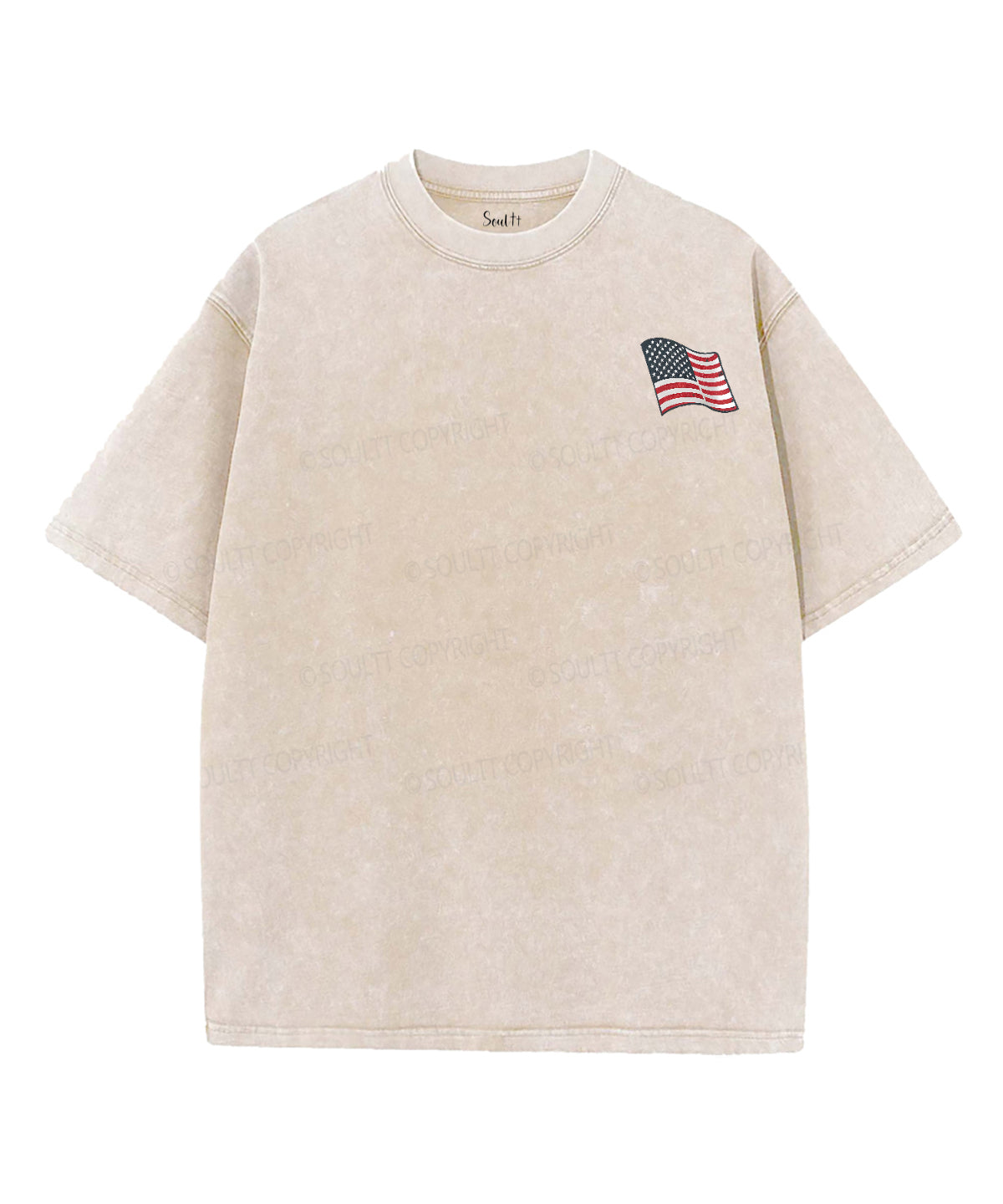 She Loves Jesus And America Too Double Sided Unisex Washed Christian T-shirt