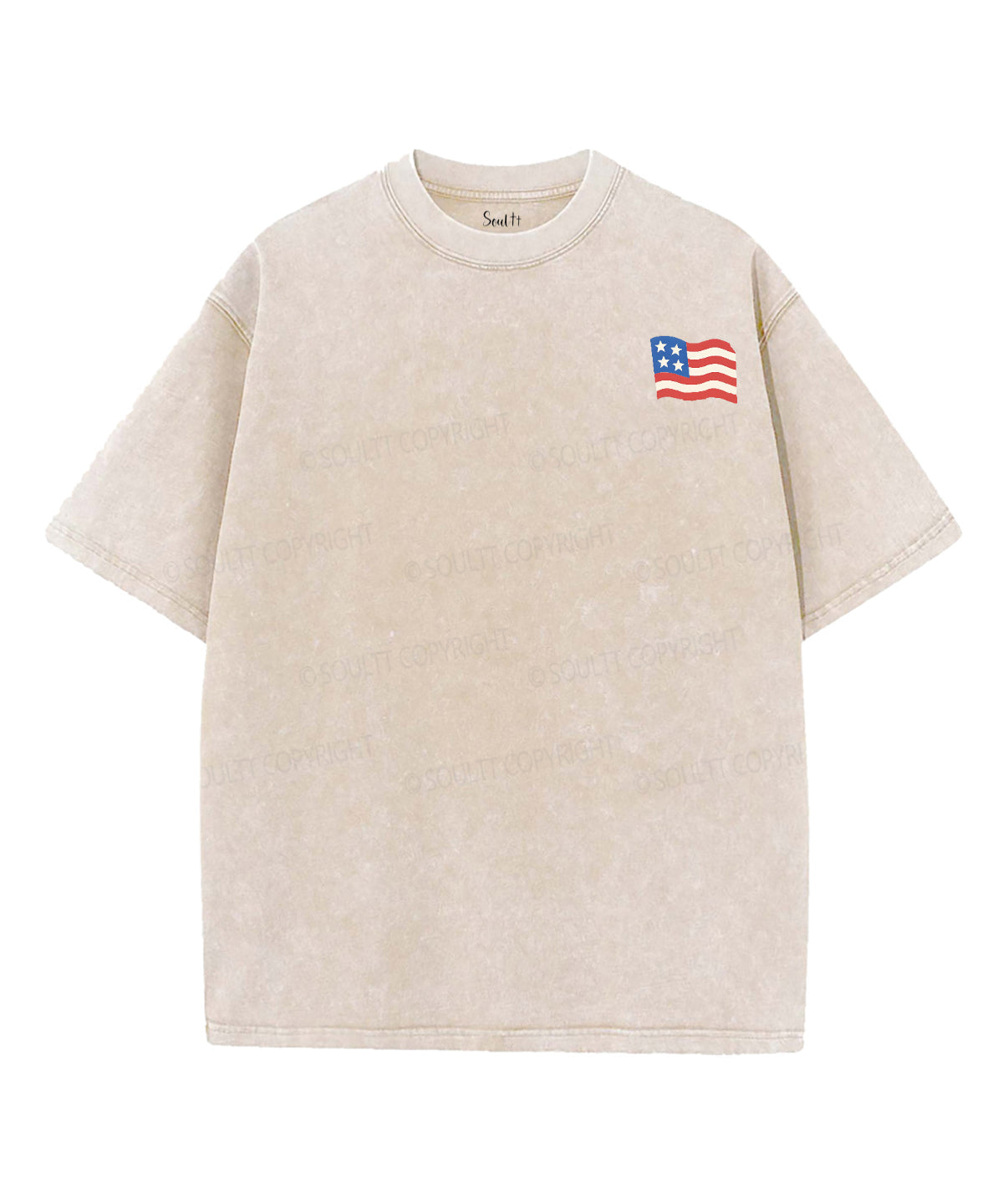 Blessed is the nation whose God is the Lord Double Sided Unisex Washed Christian T-shirt