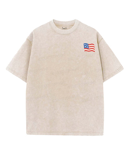Blessed is the nation whose God is the Lord Double Sided Unisex Washed Christian T-shirt