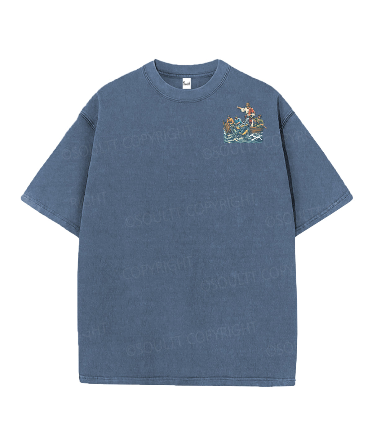 We're Going Fishing Double Sided Unisex Christian Washed T-Shirt & Shorts