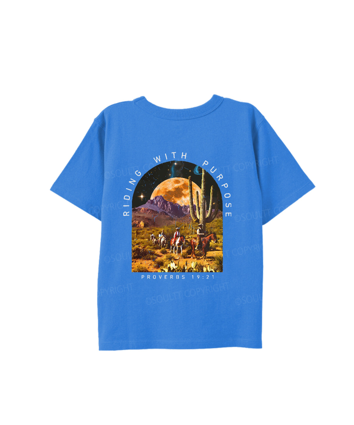 Kids Riding With Purpose Double Sided Cotton Christian T-shirt