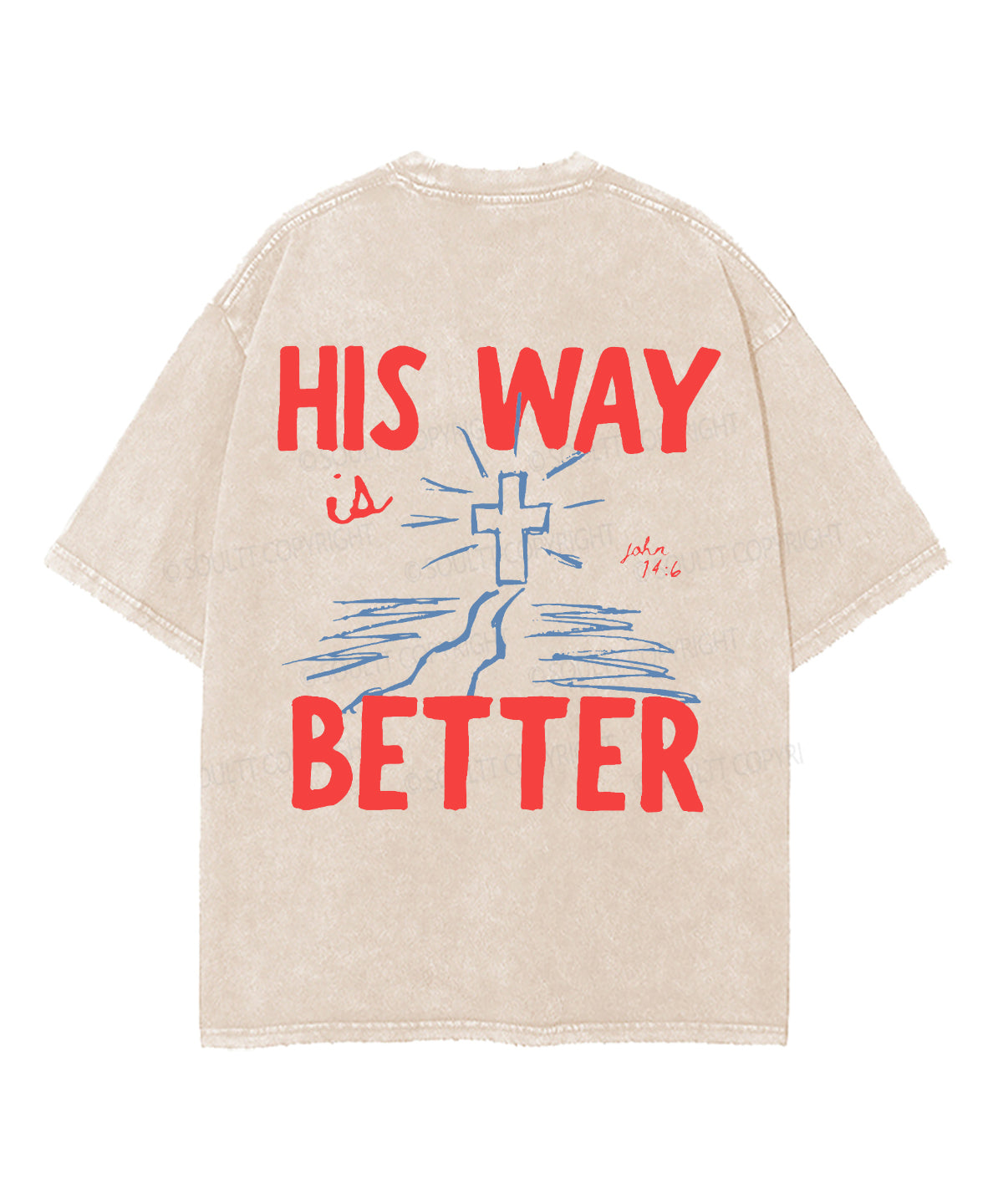 His Way Is Better Double Sided Unisex Washed Christian T-shirt