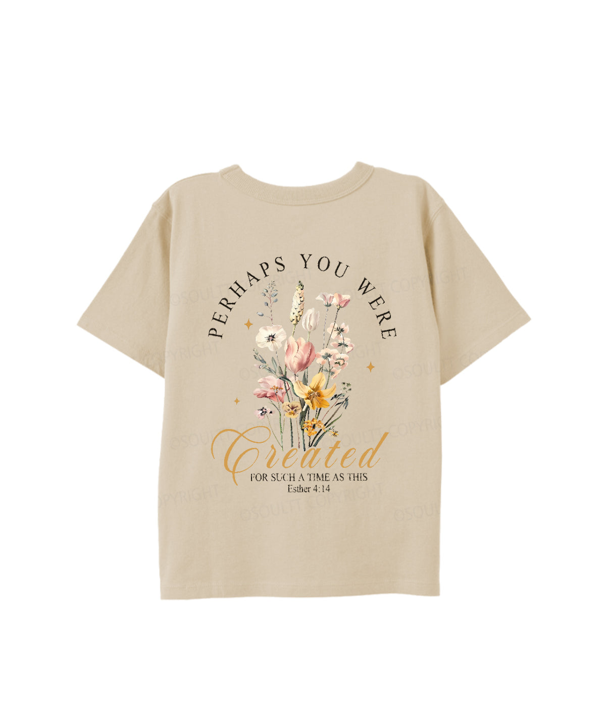 Kids Perhaps You Were Created Double Sided Cotton Christian T-shirt