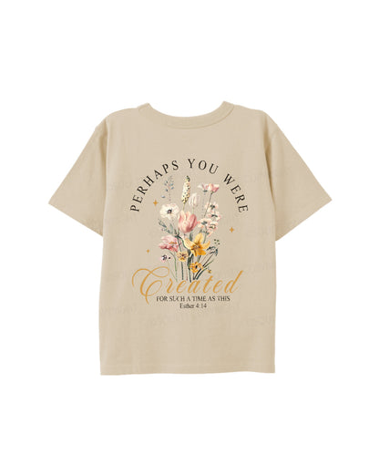 Kids Perhaps You Were Created Double Sided Cotton Christian T-shirt