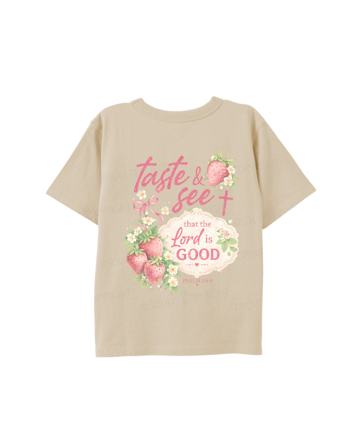 Kids The Lord Is Good Double Sided Cotton Christian T-shirt