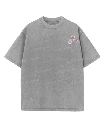 Faith • Freedom • Family Double Sided Unisex Washed Christian T-shirt