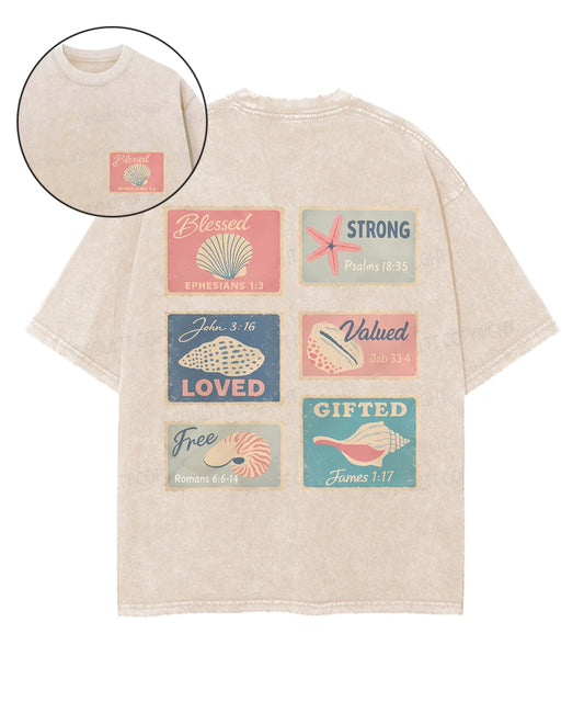 Blessed Double Sided Unisex Washed Christian T-shirt