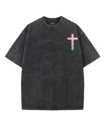 Life Is Better With Jesus Double Sided Unisex Washed Christian T-shirt
