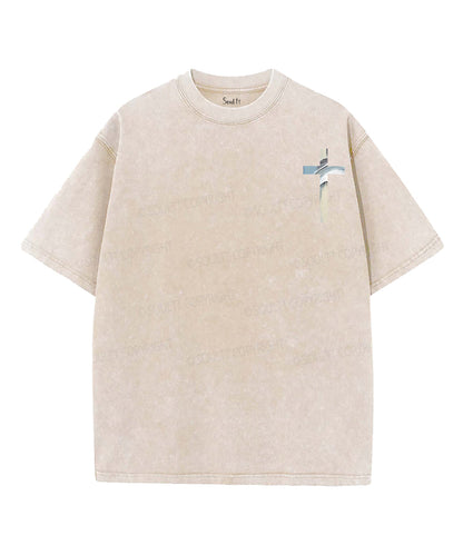 Faith Over Fear Double Sided Unisex Washed Christian T-shirt