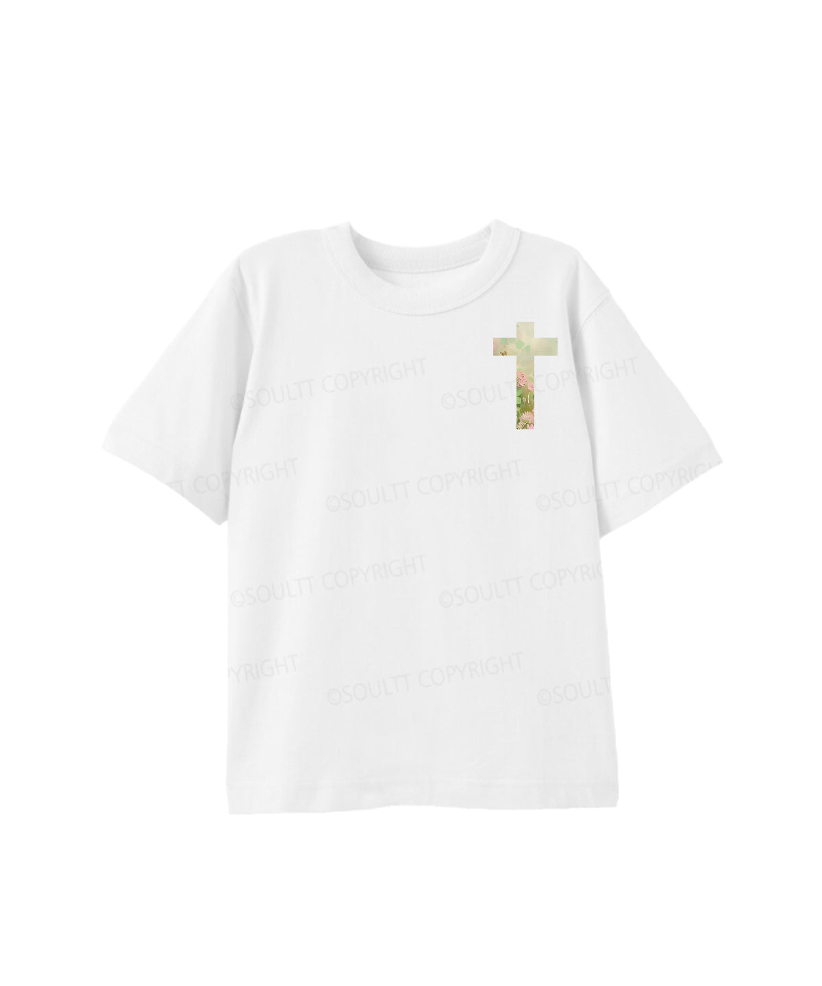 Kids No Lucky Simply Blessed St. Patrick's Day Double Sided Cotton Christian T-shirt