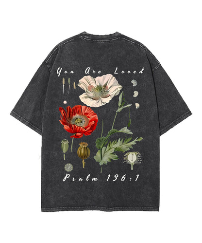 You Are Loved Double Sided Unisex Washed Christian T-shirt