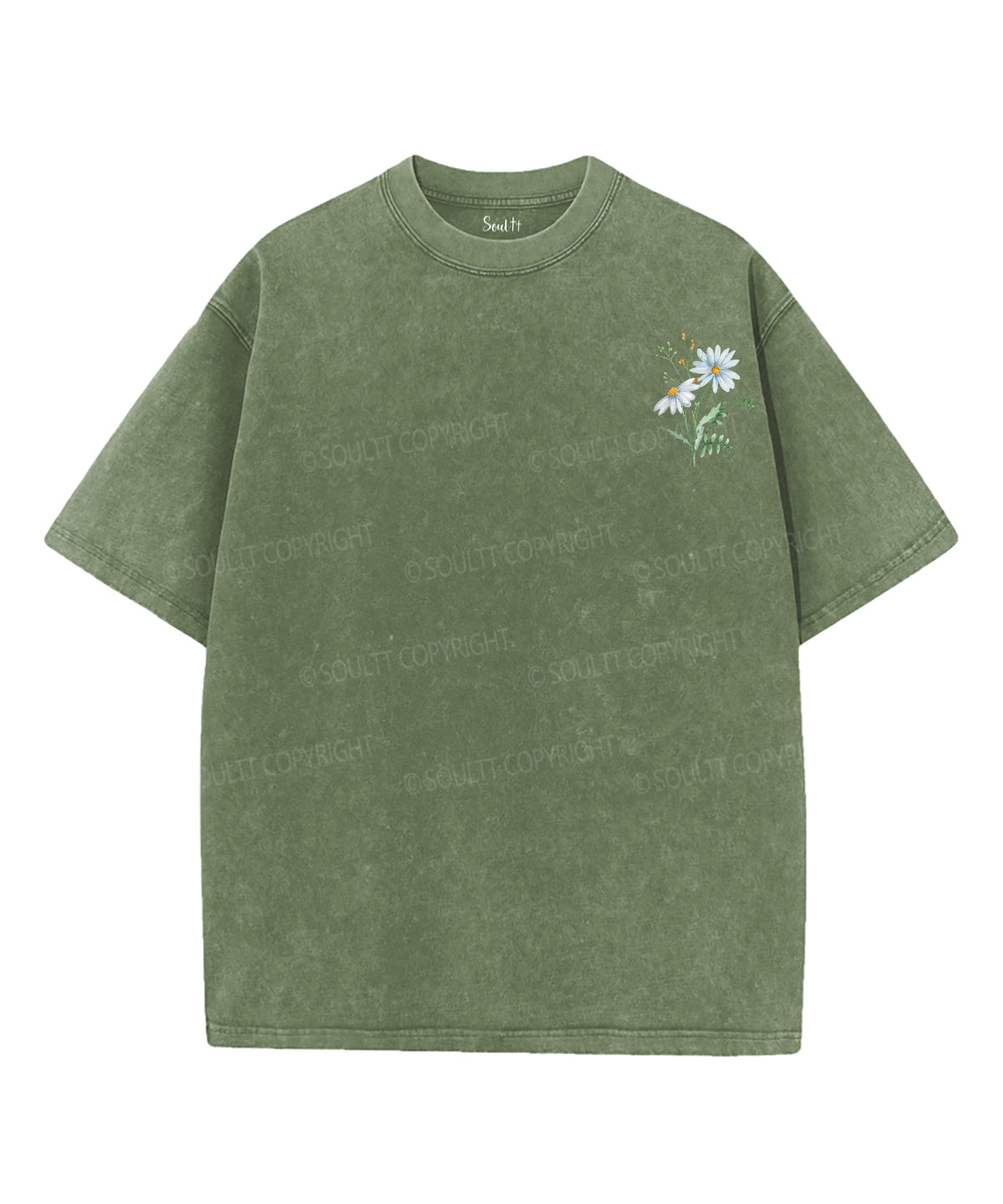 Consider How The Wildflowers Grow Double Sided Unisex Washed Christian T-shirt