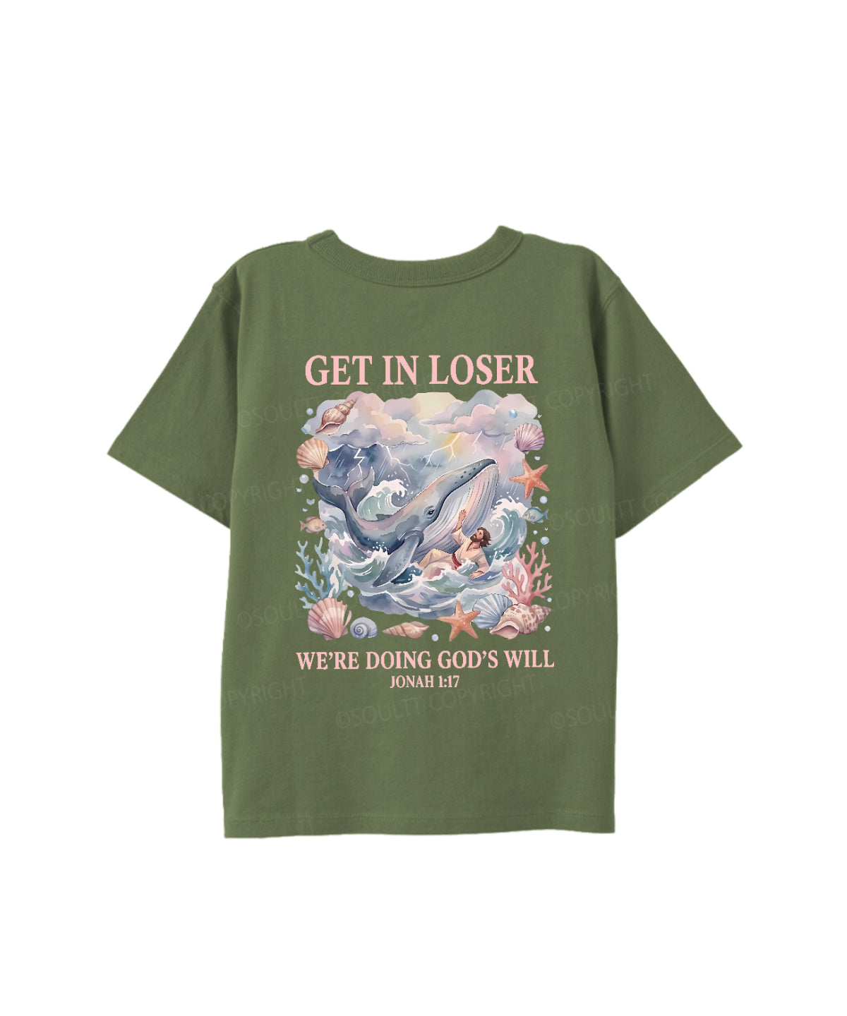 Kids We're Doing God's Will Double Sided Cotton Christian T-shirt