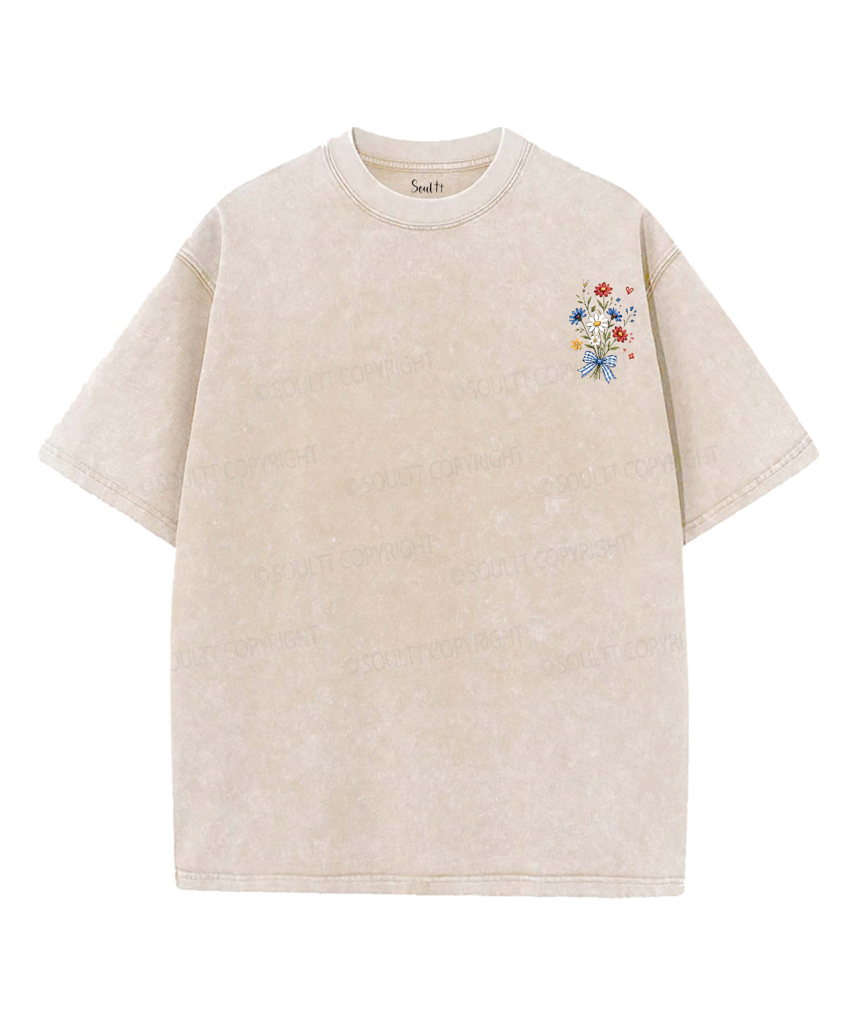 Faith • Freedom • Family Double Sided Unisex Washed Christian T-shirt