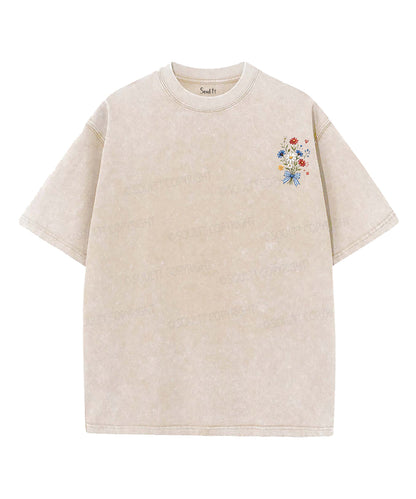 Faith • Freedom • Family Double Sided Unisex Washed Christian T-shirt